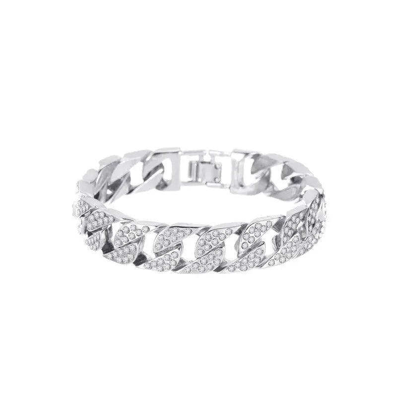 MAC036 wide flash diamond bracelet
