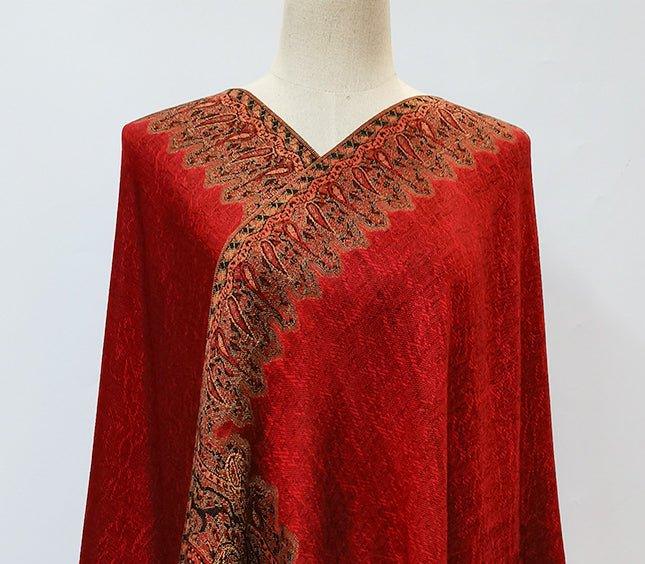 MAC044 Bohemian Style Multicolor Retro Jacquard Cashew Long Tassel Scarf