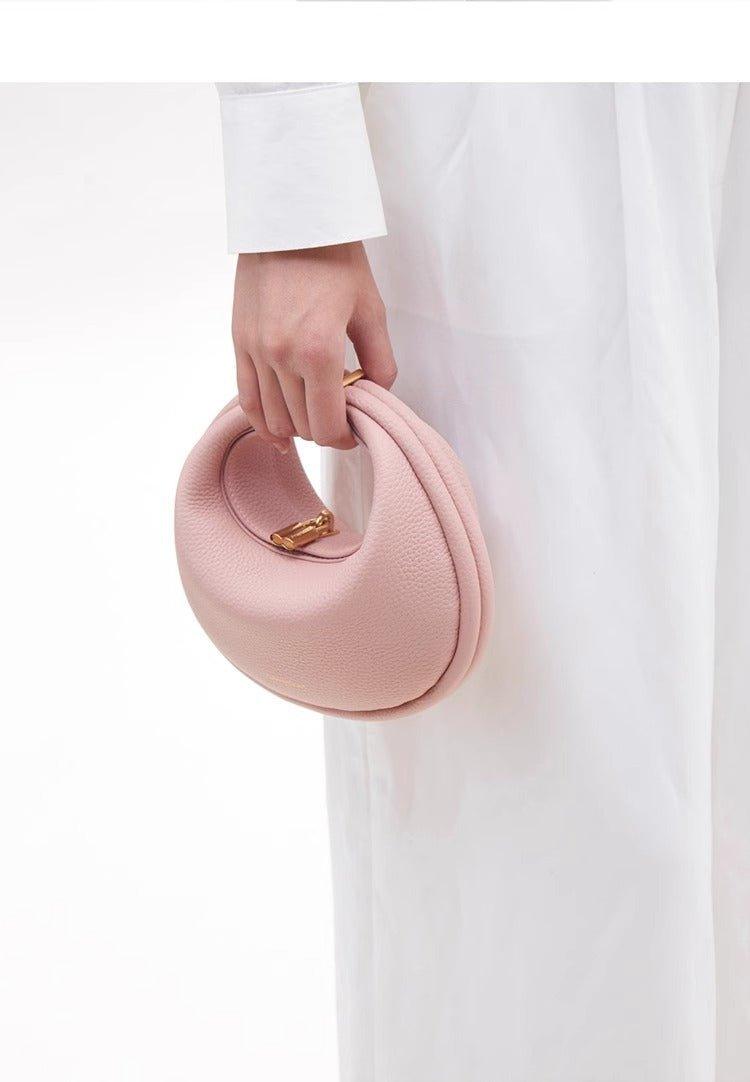 Fashionable And Changeable Cowhide Moon Bag (MAC069)