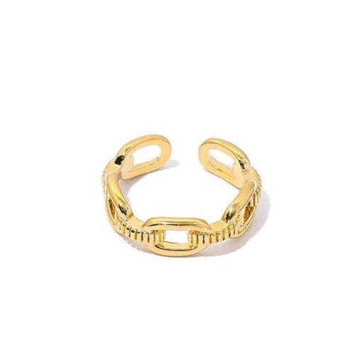 MAC094 High Color Retention Vacuum Eelectroplating Retro Simple Ring