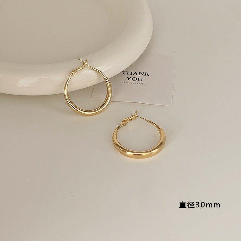MAC096 925 sterling silver needle high-end French style earrings