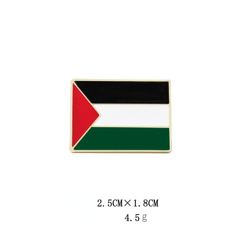 MAC105 Free Palestine flag Keffiyeh pin