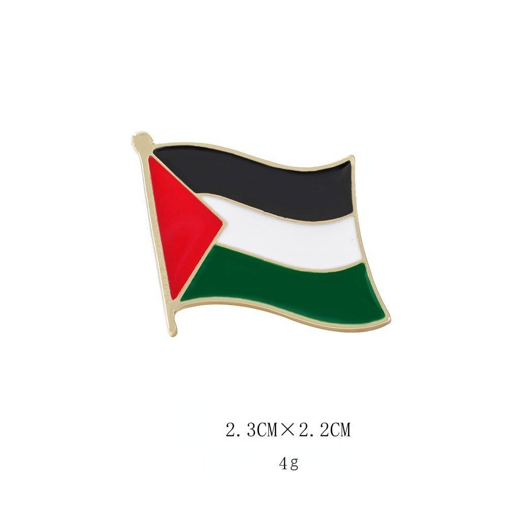 MAC105 Free Palestine flag Keffiyeh pin