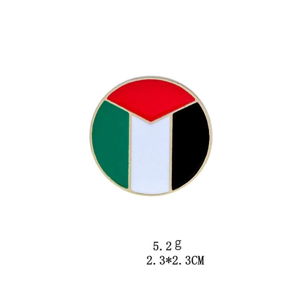MAC105 Free Palestine flag Keffiyeh pin
