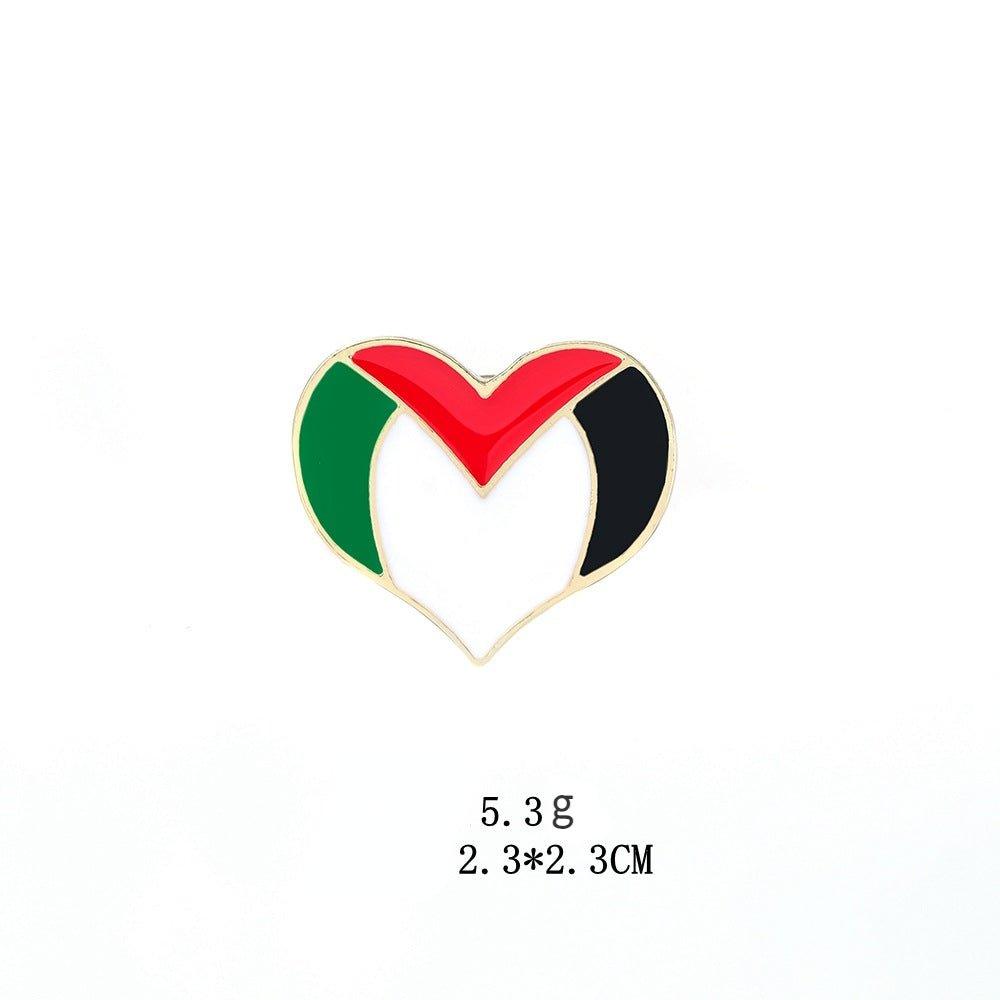 MAC105 Free Palestine flag Keffiyeh pin