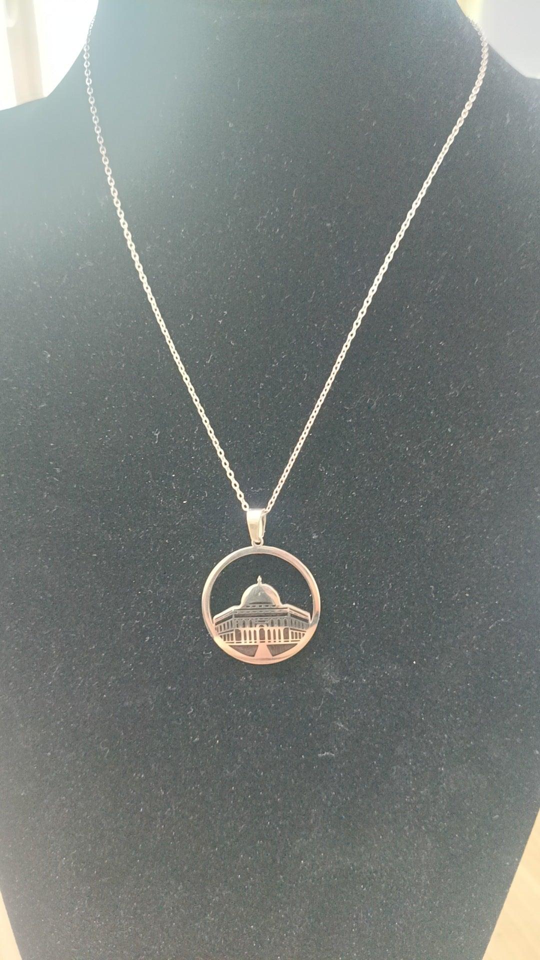 MAC111 Stainless Steel Masjid Pattern Necklace