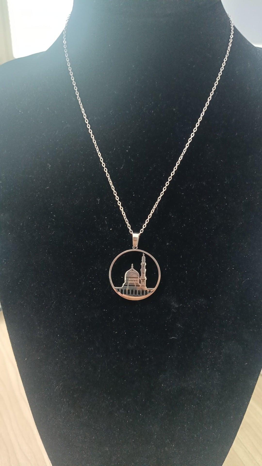 MAC111 Stainless Steel Masjid Pattern Necklace