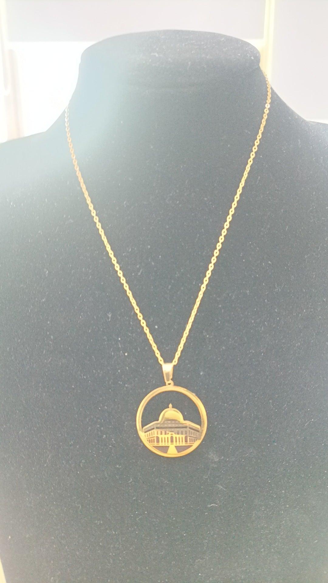 MAC111 Stainless Steel Masjid Pattern Necklace