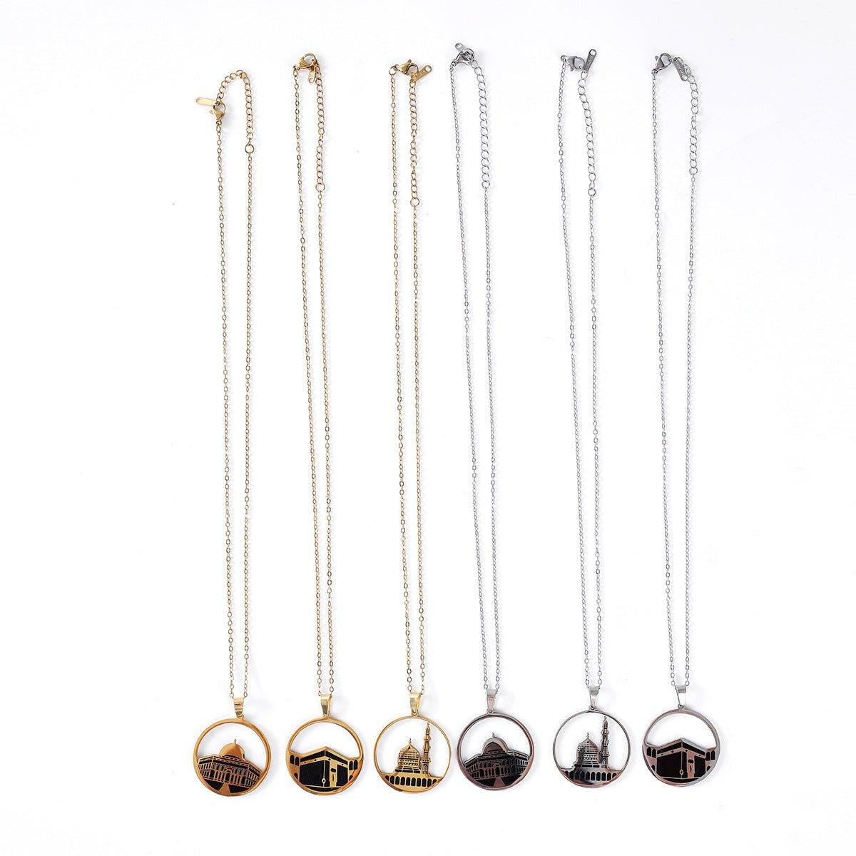 MAC111 Stainless Steel Masjid Pattern Necklace