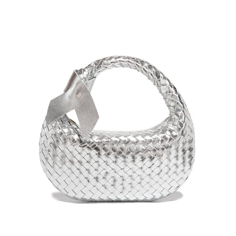 MAC168 Simple And Sstylish Woven Leather Handbag(No bow)