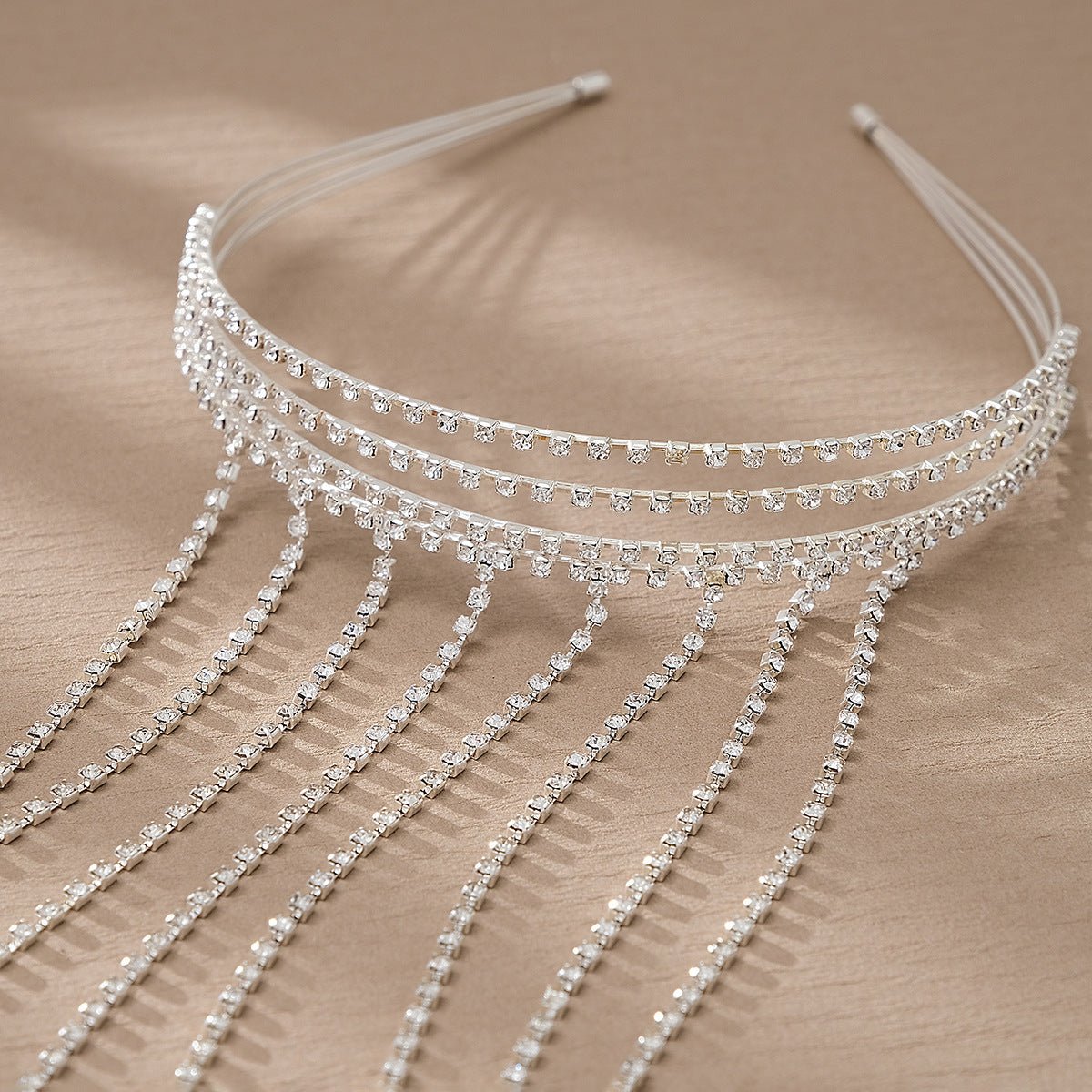 MAC185 Stylish Rhinestone Tassel Headband