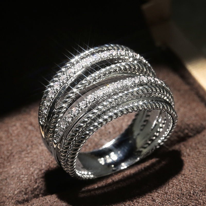 Crossed Zirconia Ring(MAC192)