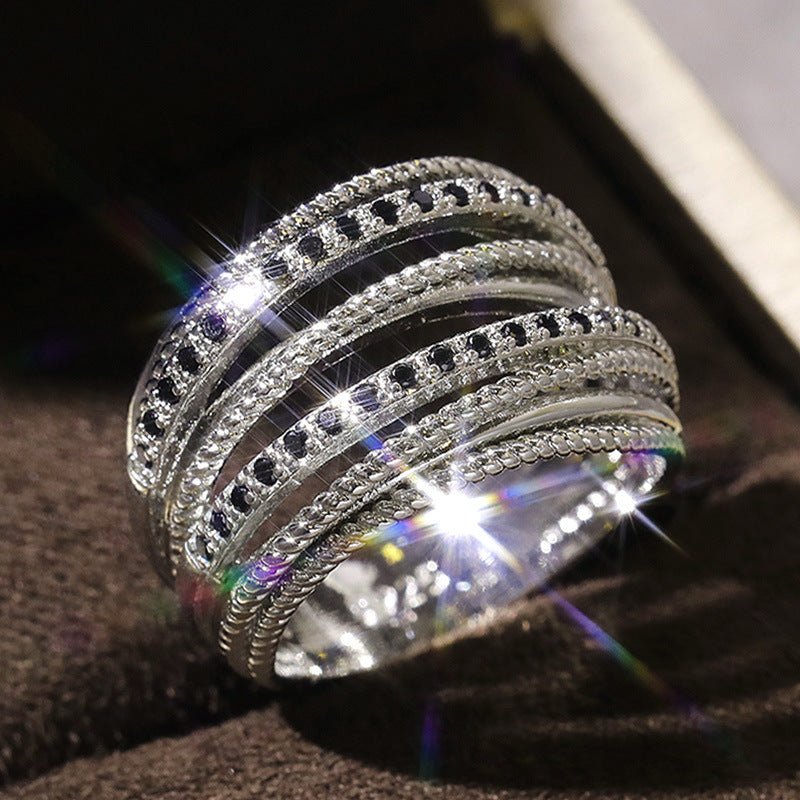 Crossed Zirconia Ring(MAC192)