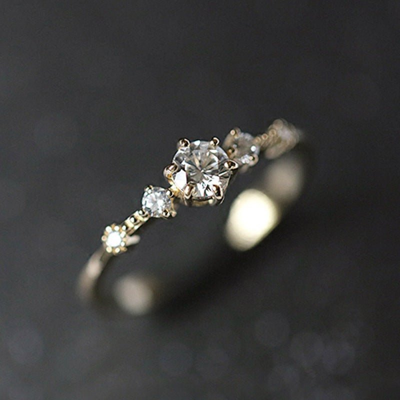 Light Luxury Palace Style Hollow Carved Lace Ring(MAC193)