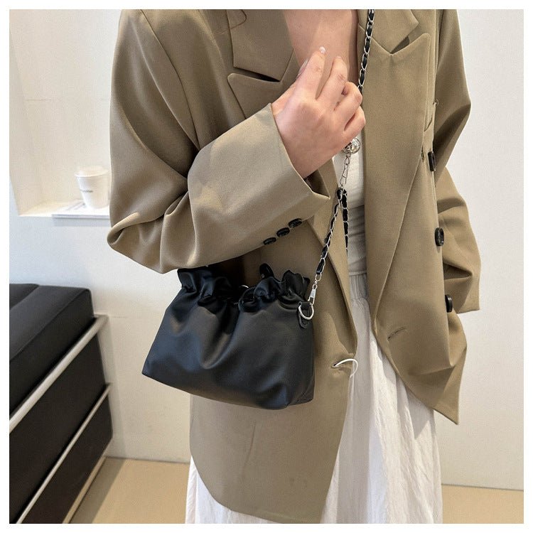 Versatile Chain Shoulder Crossbody Pleated Cloud Bag(MAC201)