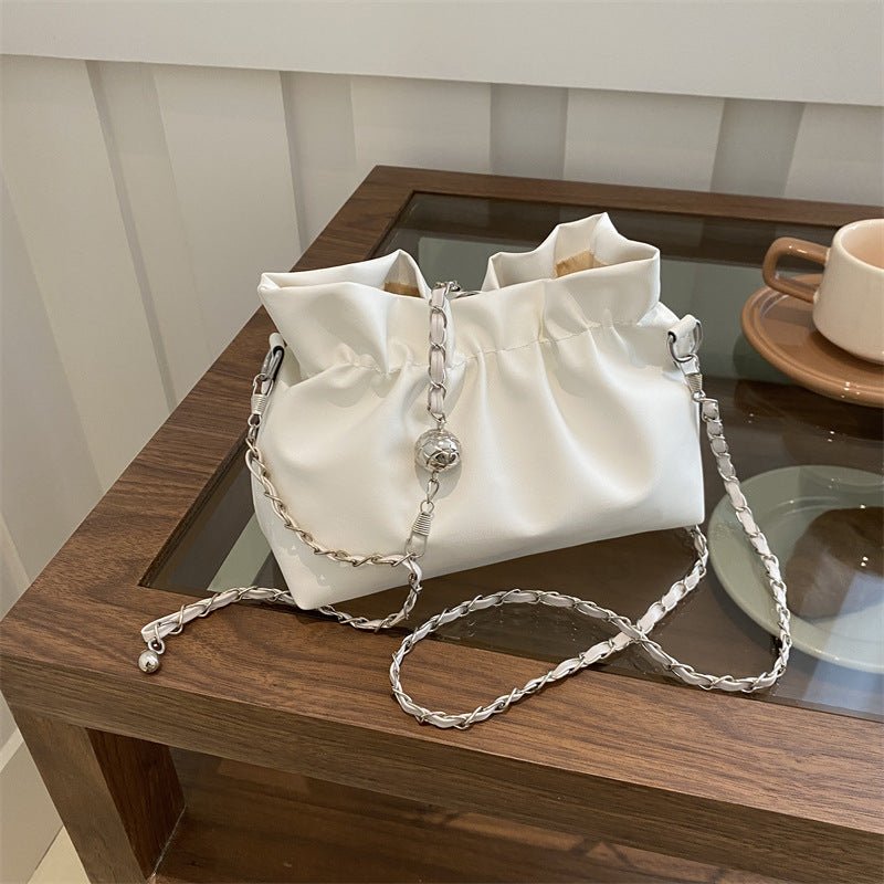 Versatile Chain Shoulder Crossbody Pleated Cloud Bag(MAC201)