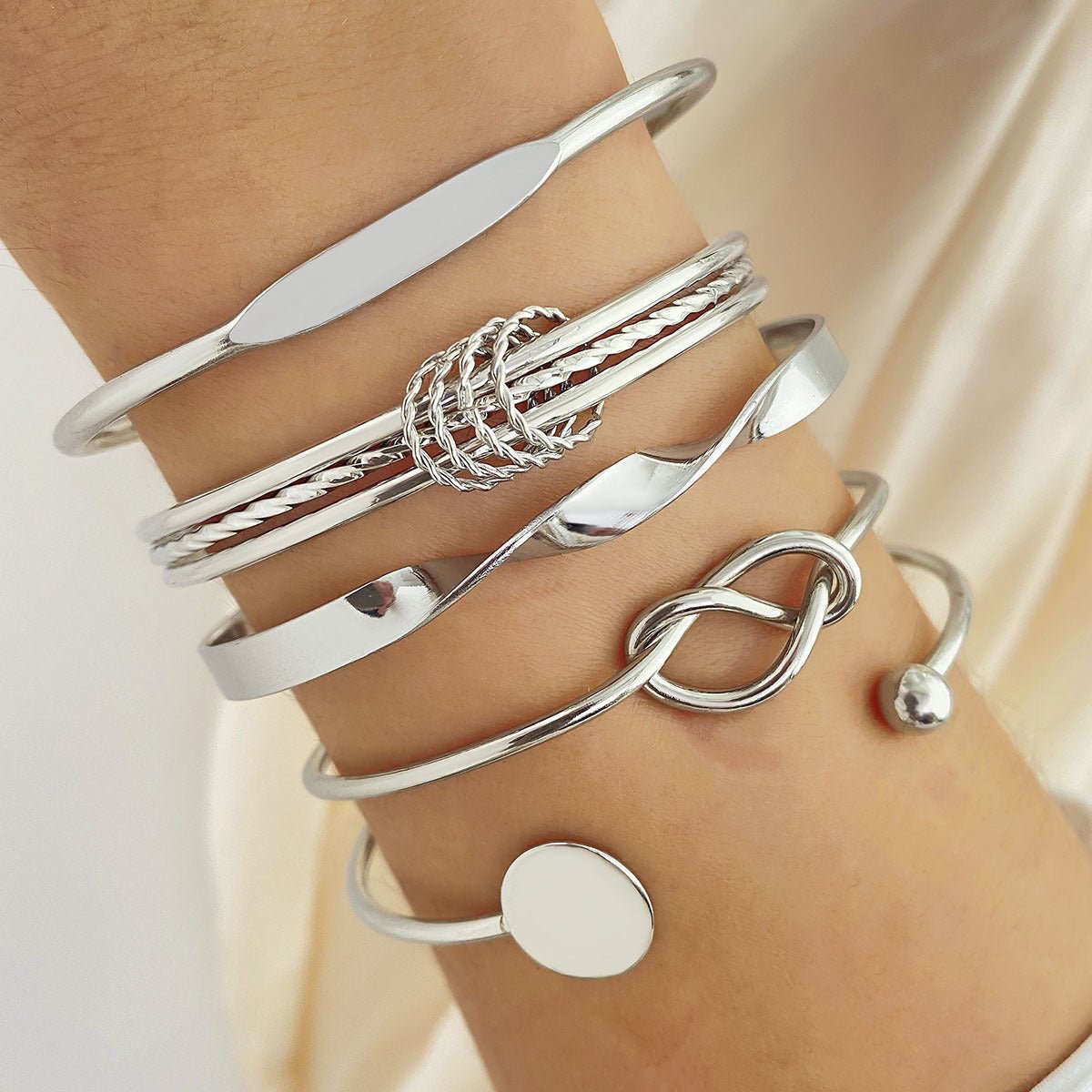 Retro Simple Mixed Open Bracelet(MAC202)