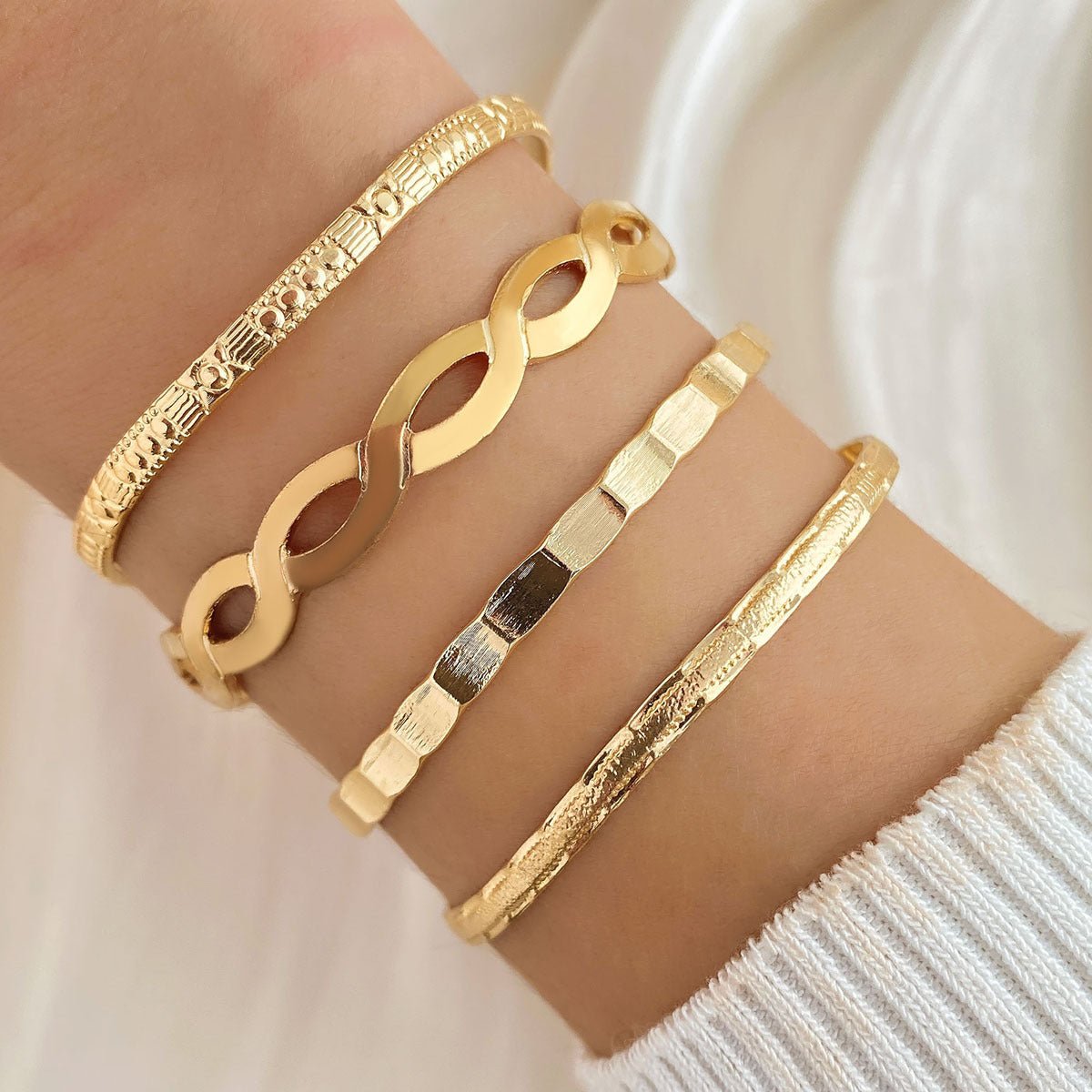 Retro Simple Mixed Open Bracelet(MAC202)