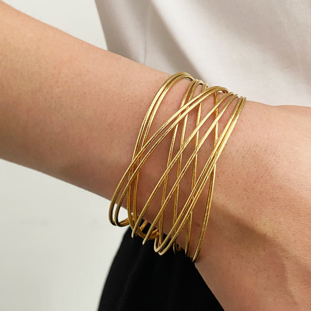 Minimalist Multi-layered Hollow Opening Geometric Bracelet(MAC210)