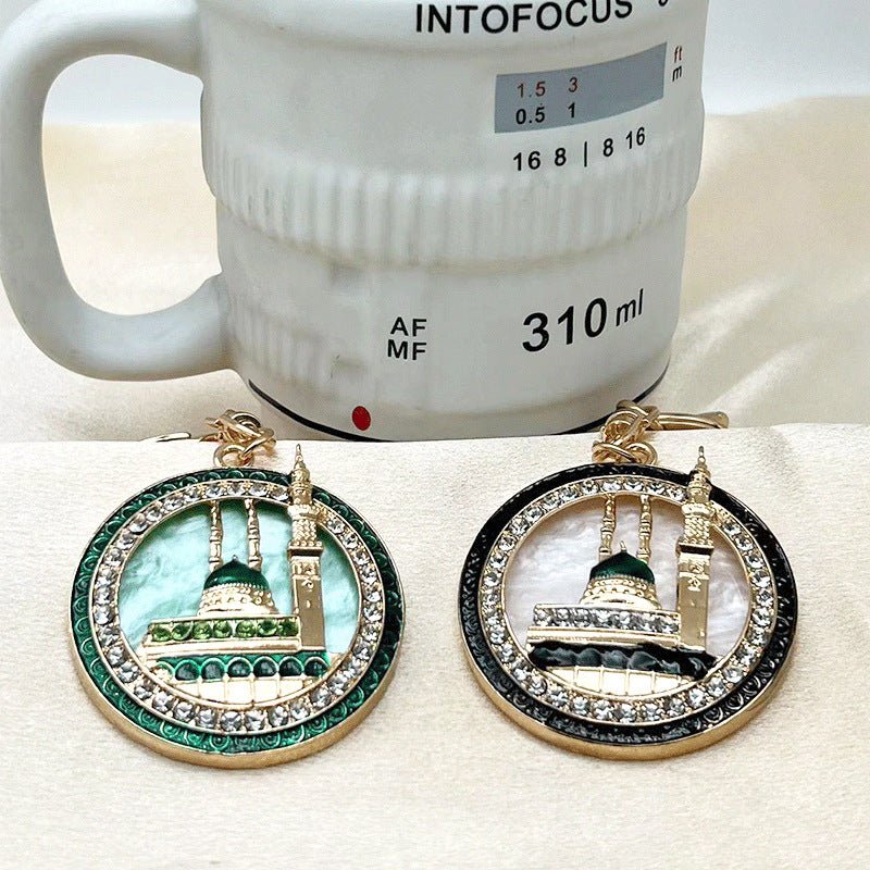 Gold Plated Mosque Of The Prophet Keychain | Masjid an-Nabawi Keychain (MAC214)