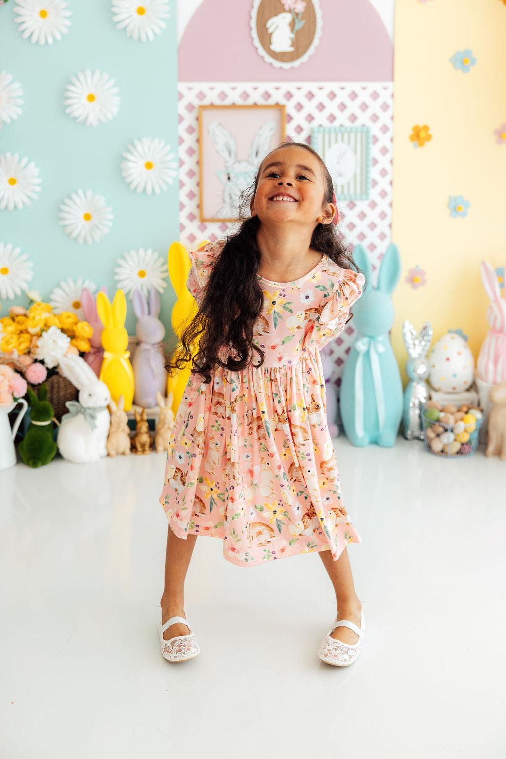 Chicks & Bunnies Ruffle Twirl Dress