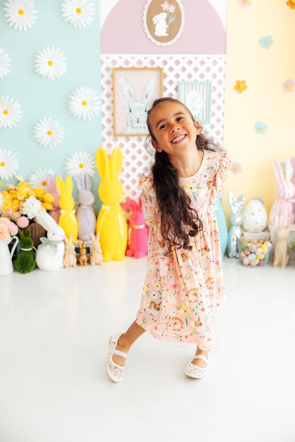 Chicks & Bunnies Ruffle Twirl Dress