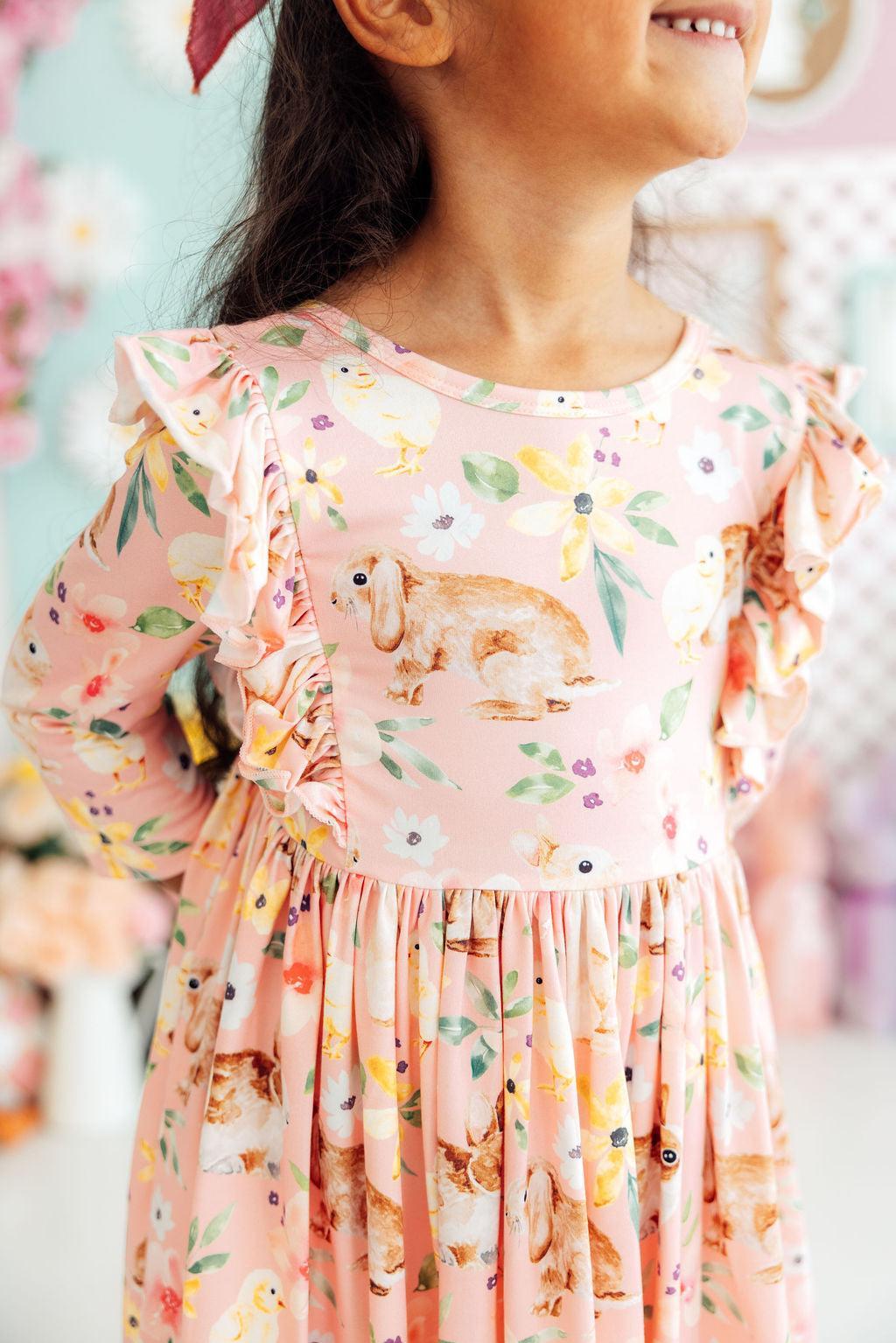 Chicks & Bunnies Ruffle Twirl Dress