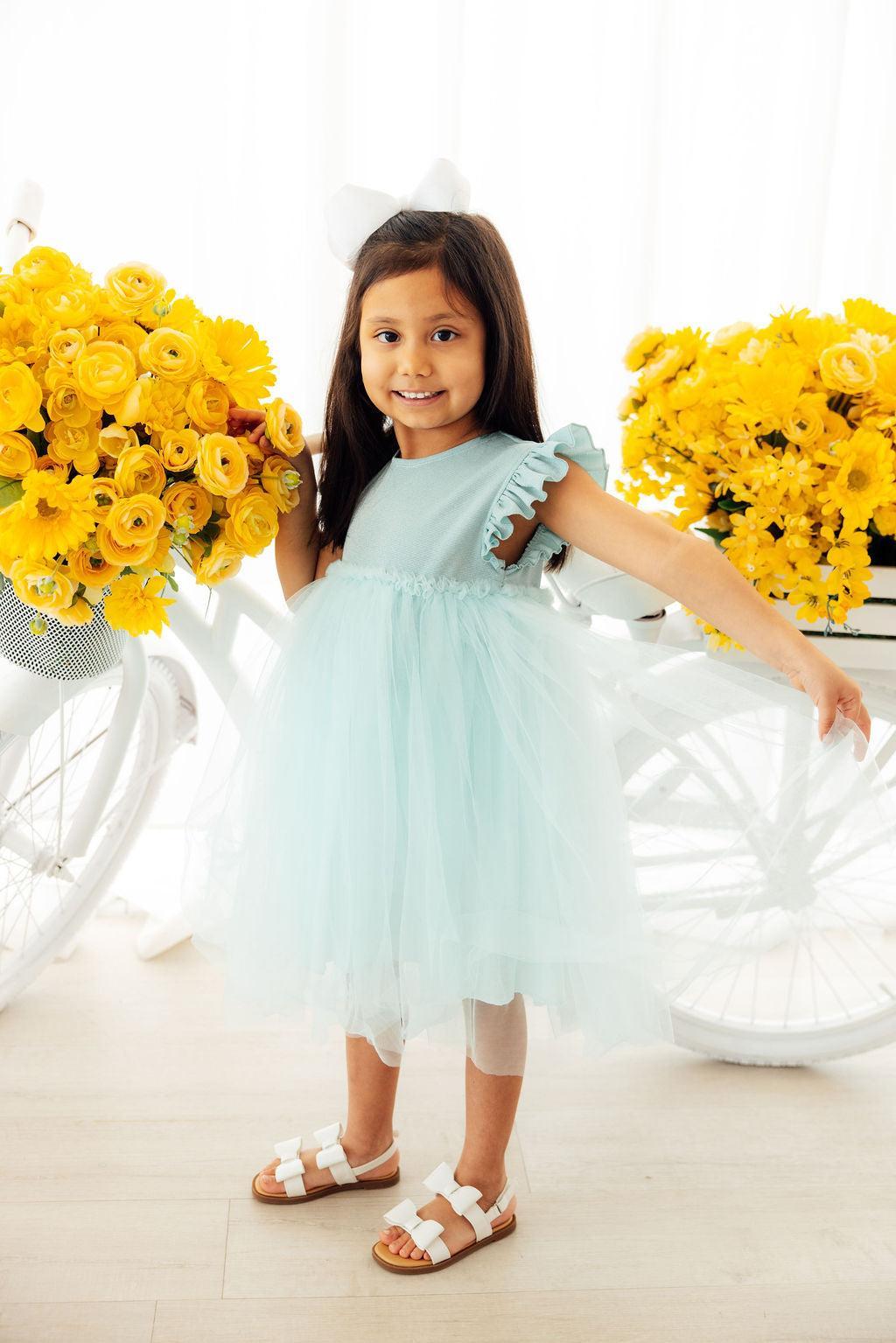 Sage Shimmer Tutu Dress