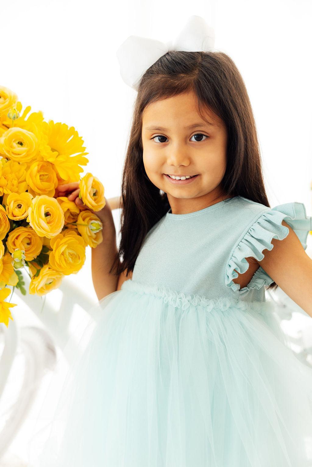 Sage Shimmer Tutu Dress