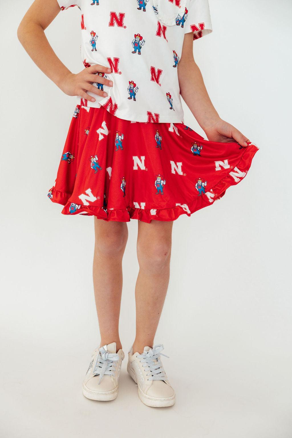 Nebraska Red Herbie Husker Twirl Skort