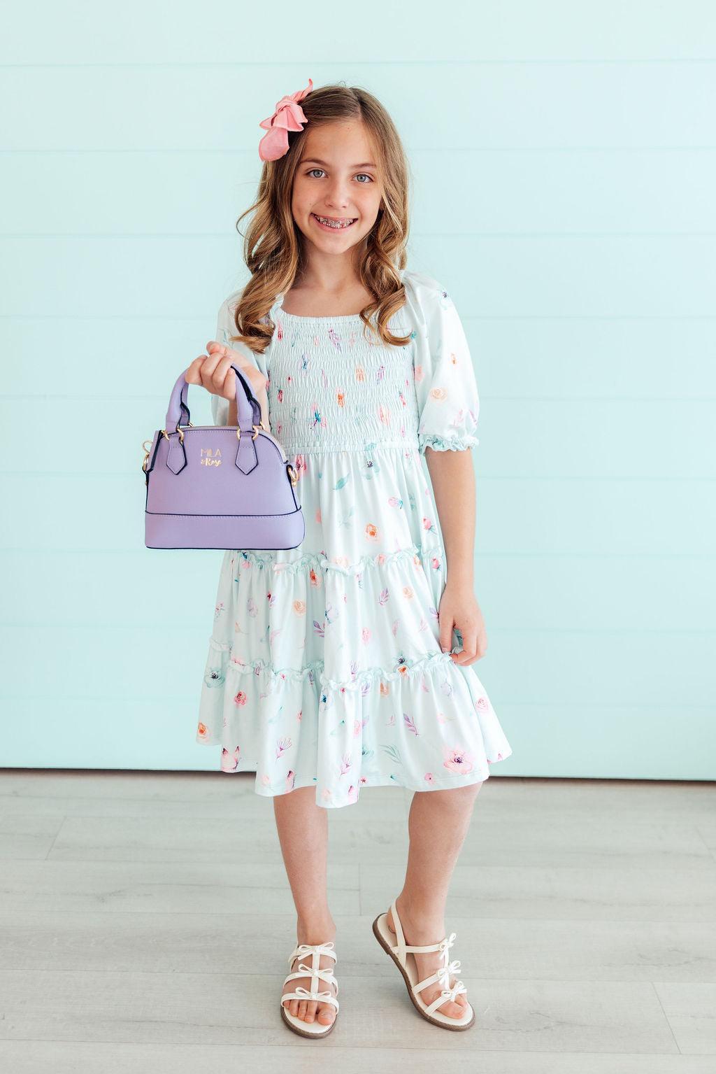 Butterfly Ballet Smocked Ruffle Dress