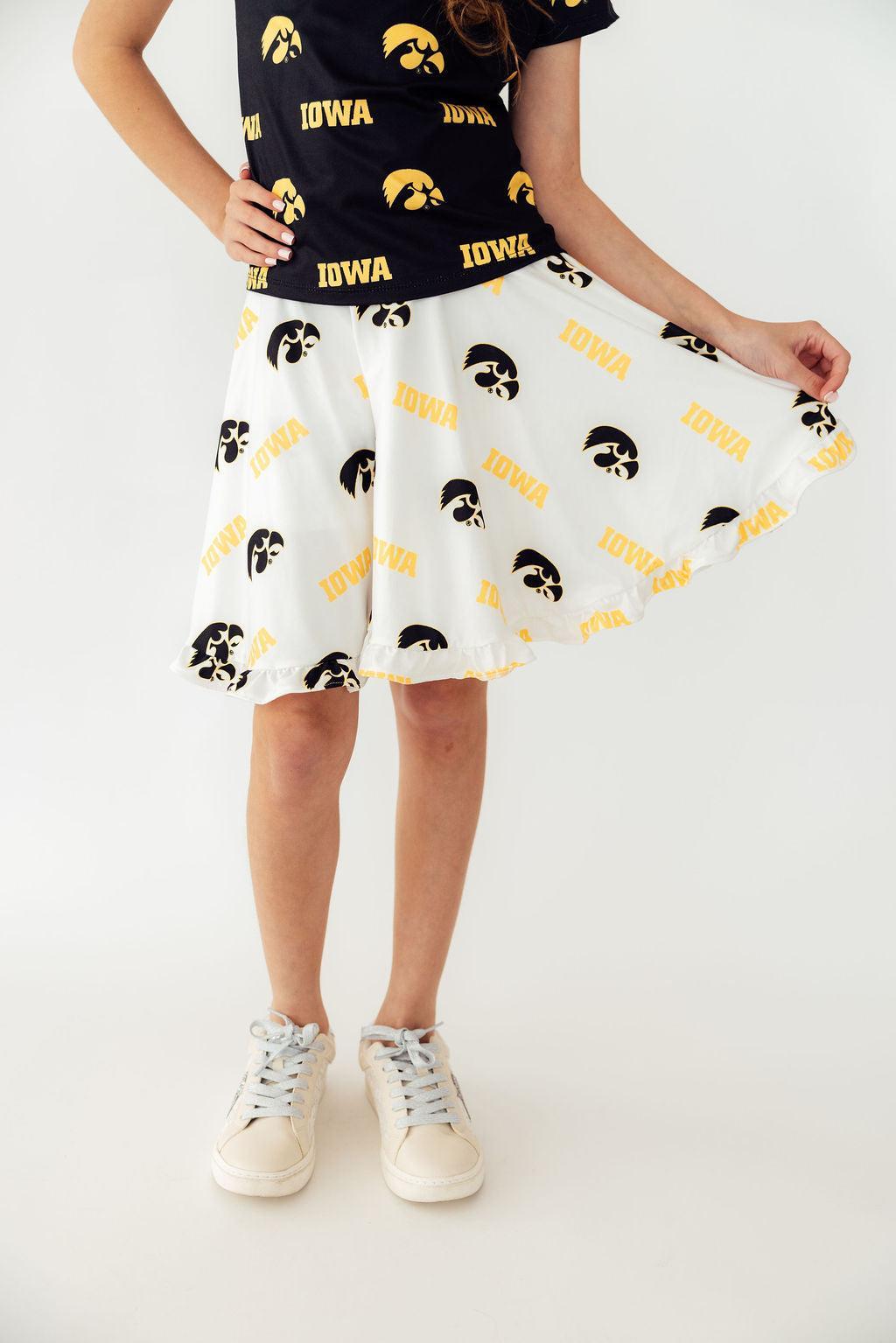 Iowa White Tigerhawk Twirl Skort