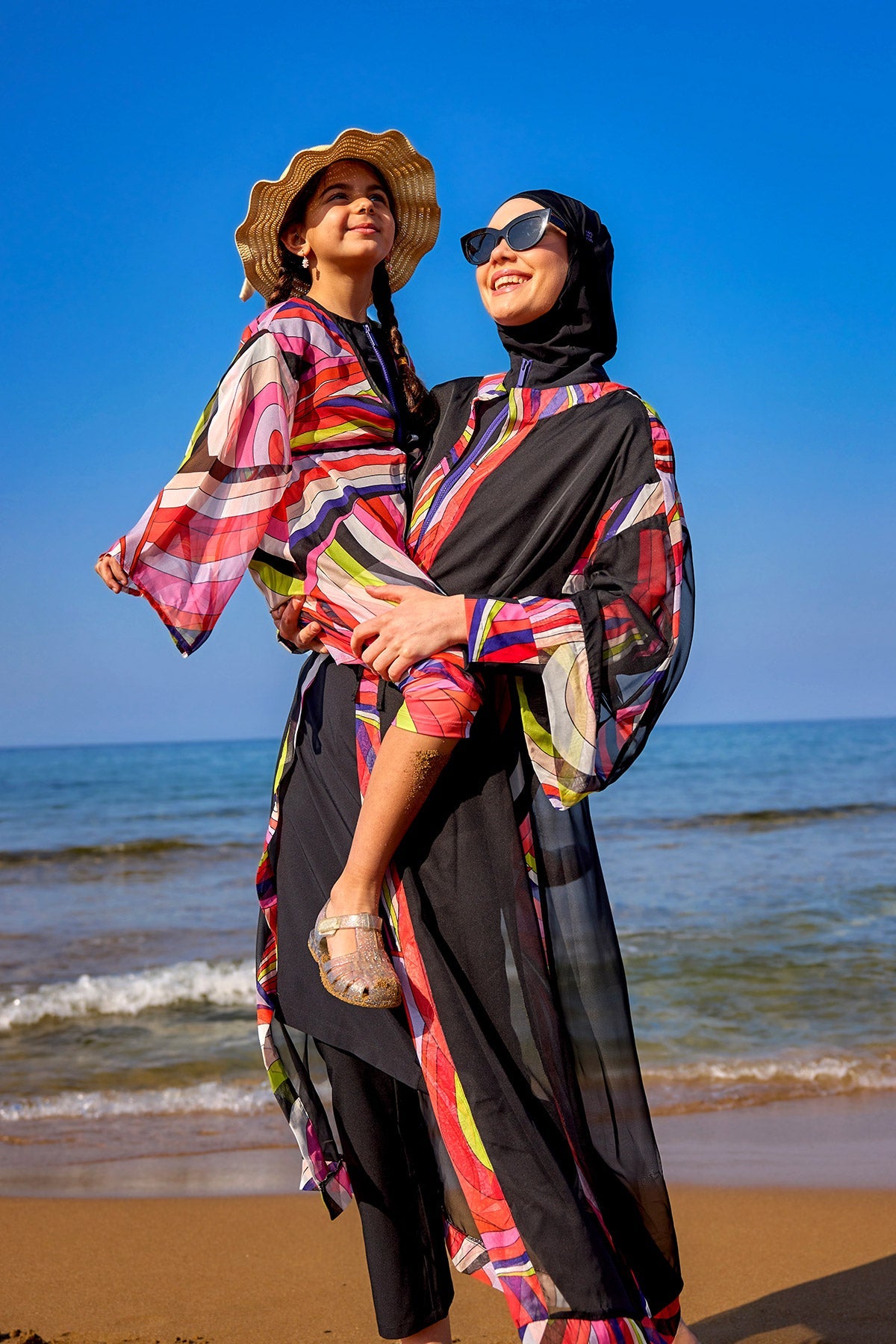 Marina Girls Beach Cover Up Lightweight Kimono Colorful - CP2507
