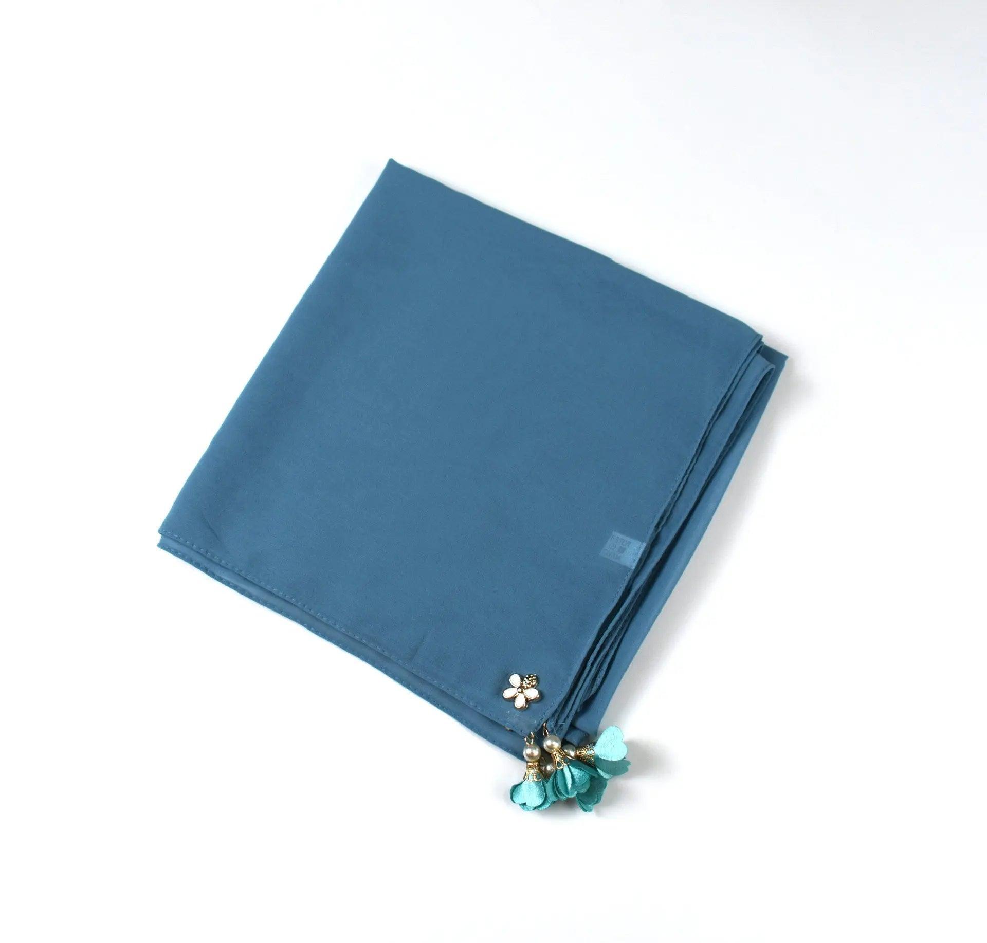 Pearl chiffon square hijab scarf (MH030)