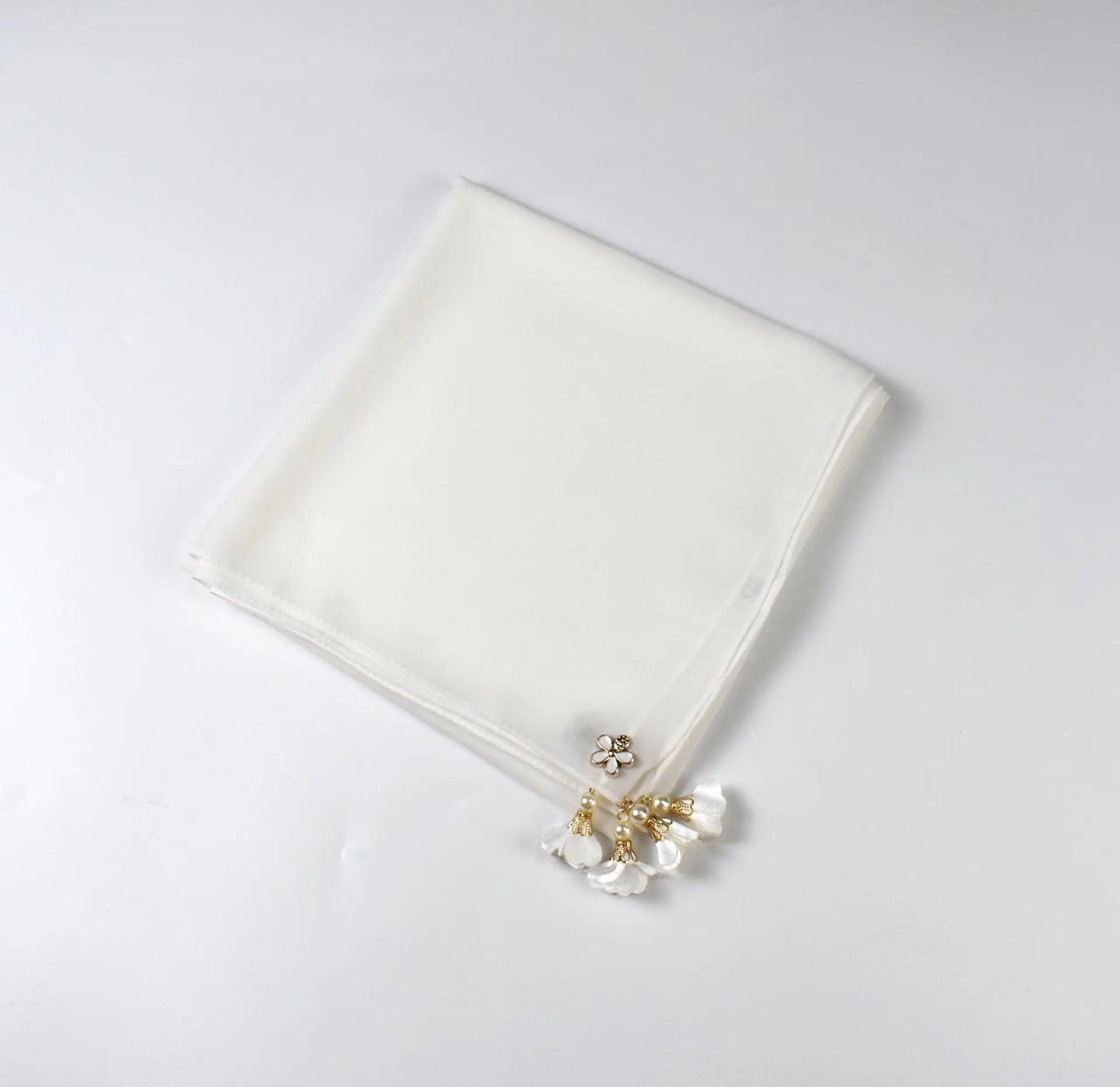 Pearl chiffon square hijab scarf (MH030)