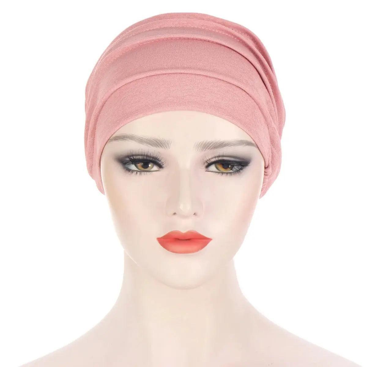 Solid Color Slub Cotton Undercap Hijab (MH031)
