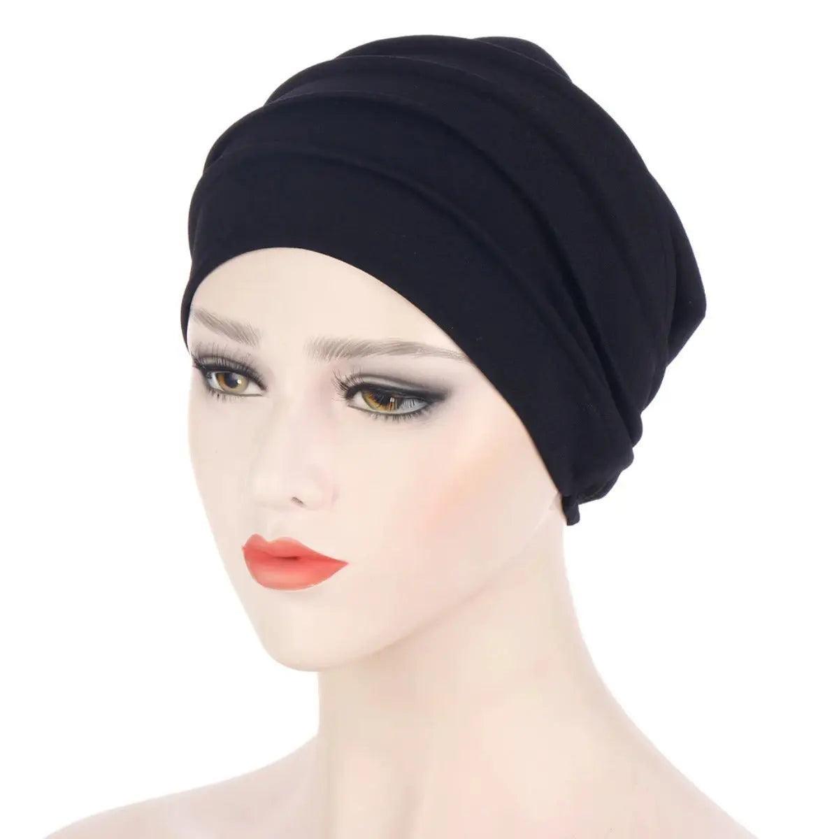 Solid Color Slub Cotton Undercap Hijab (MH031)