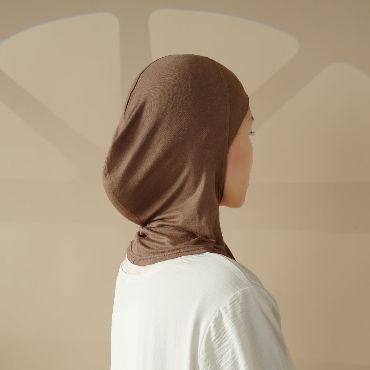 Solid Color Chiffon Hijab  With Neck Base Hat 2pcs Set (MH036)