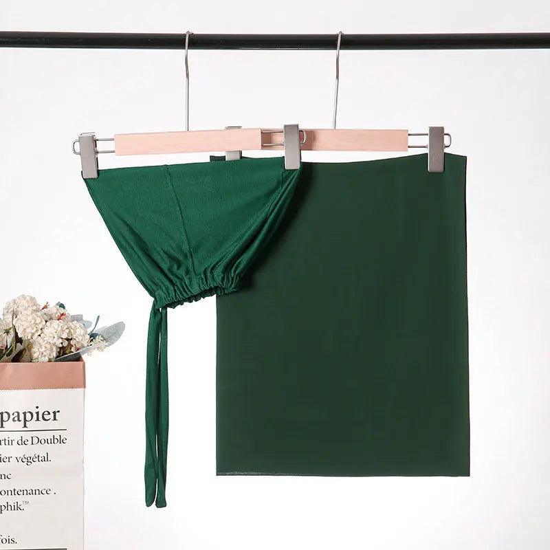 Chiffon Hijab with Cord Base Cap 2pcs Set (MH037)
