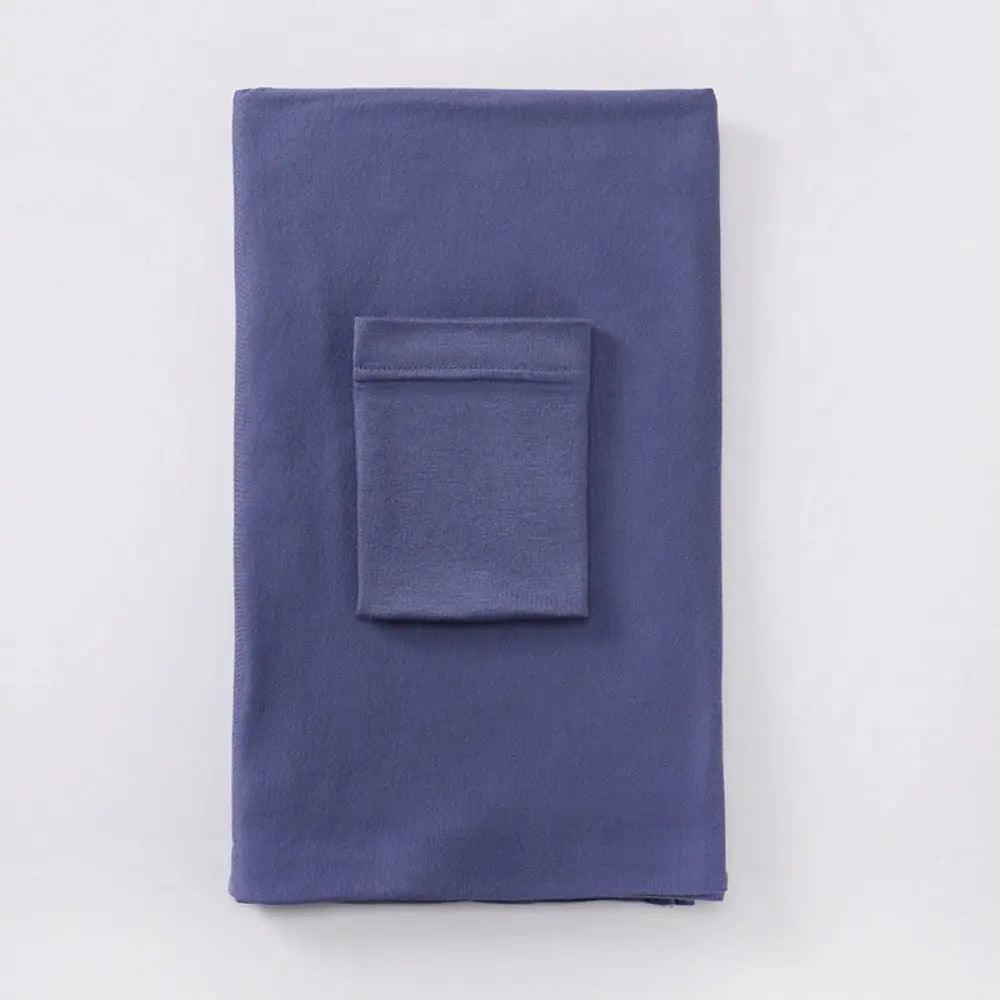 Solid Color Hijab With Basic Headscarf Cap (MH038)