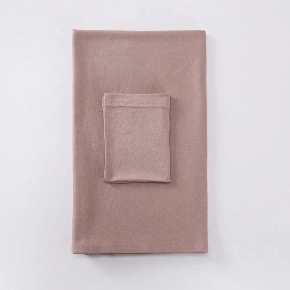 Solid Color Hijab With Basic Headscarf Cap (MH038)