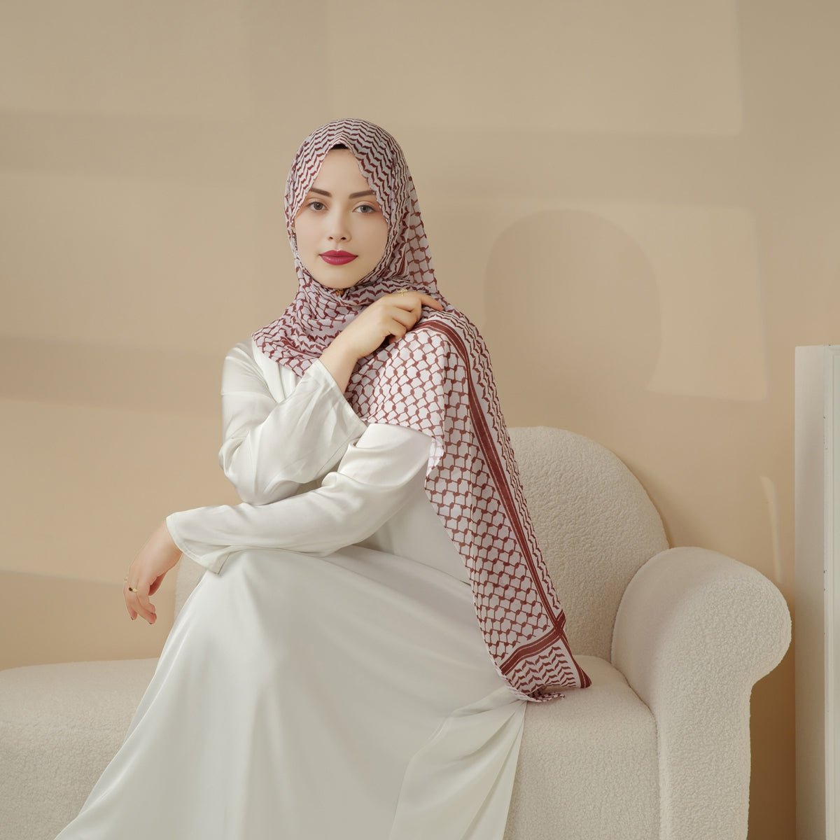 Chiffon Keffiyeh Hijab (MH045)