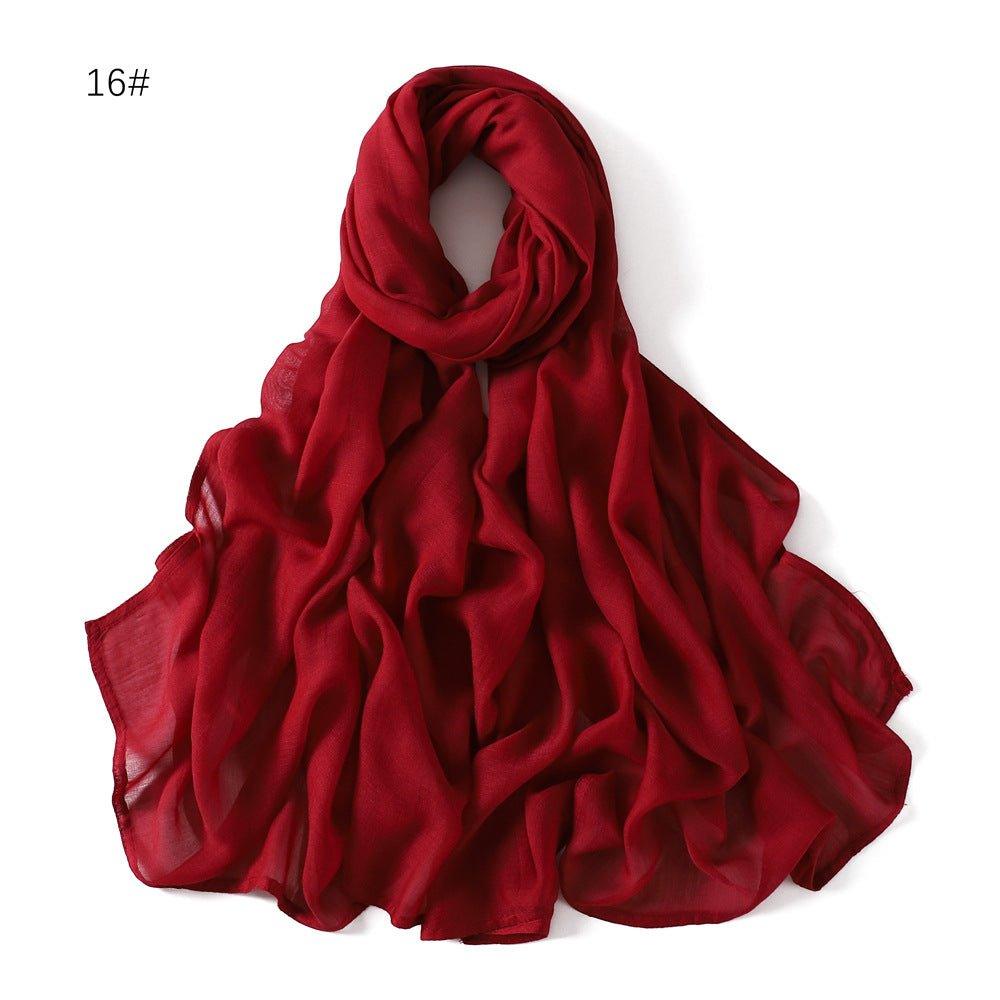 MH054 Rayon Solid Color Wide Brim Hijab