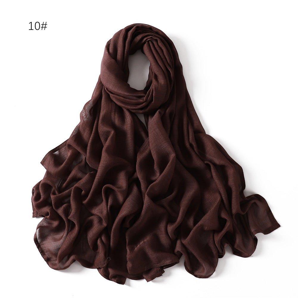MH054 Rayon Solid Color Wide Brim Hijab