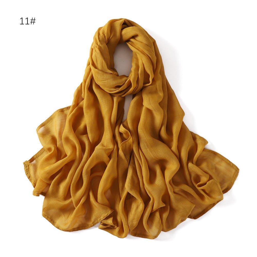 MH054 Rayon Solid Color Wide Brim Hijab