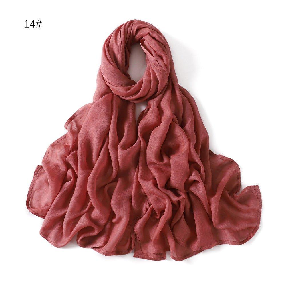 MH054 Rayon Solid Color Wide Brim Hijab