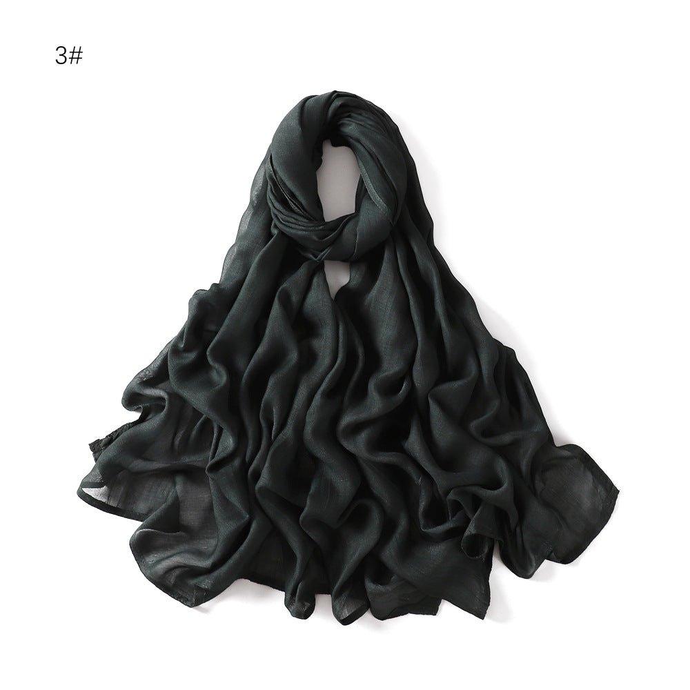MH054 Rayon Solid Color Wide Brim Hijab
