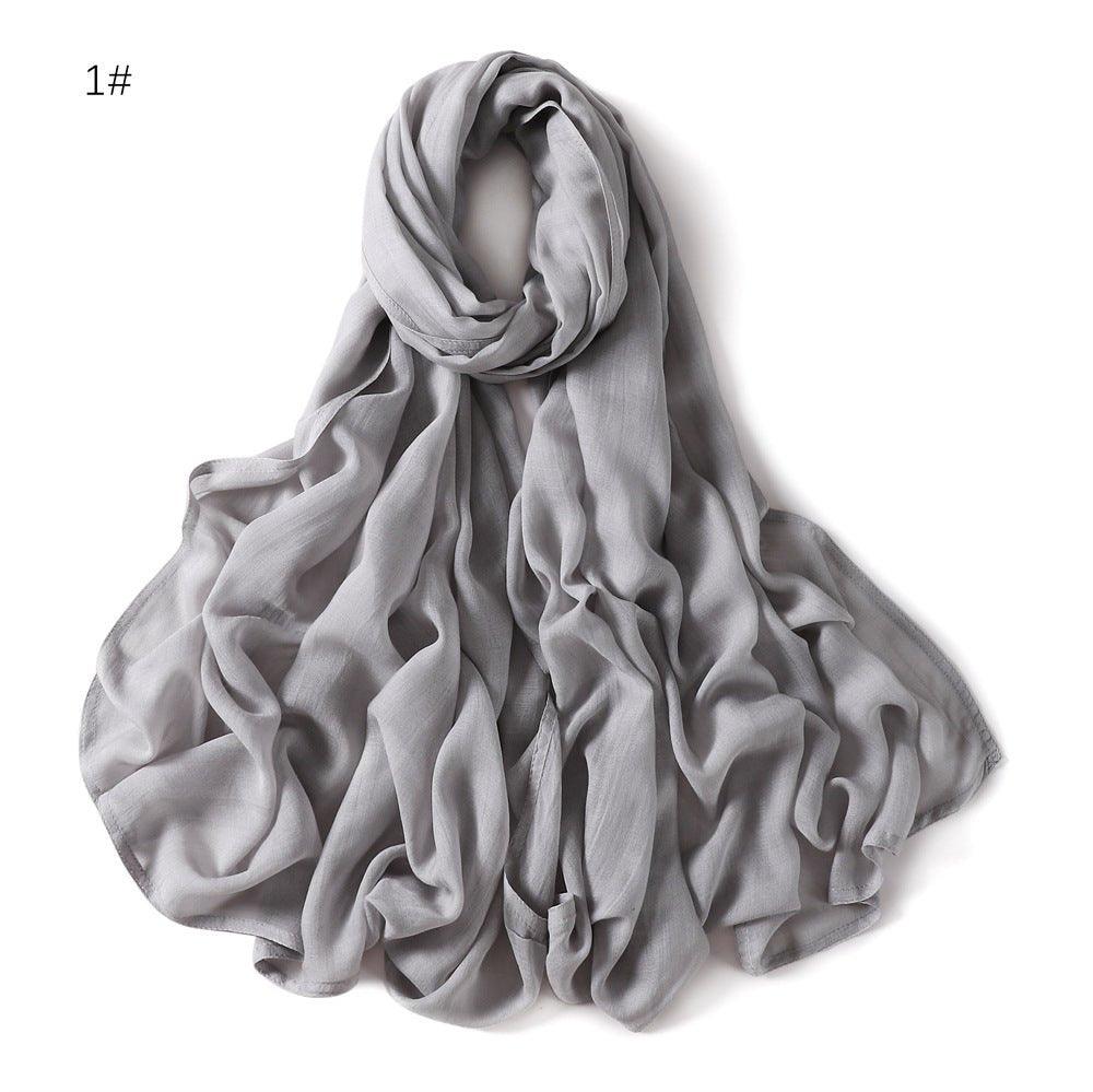 MH054 Rayon Solid Color Wide Brim Hijab