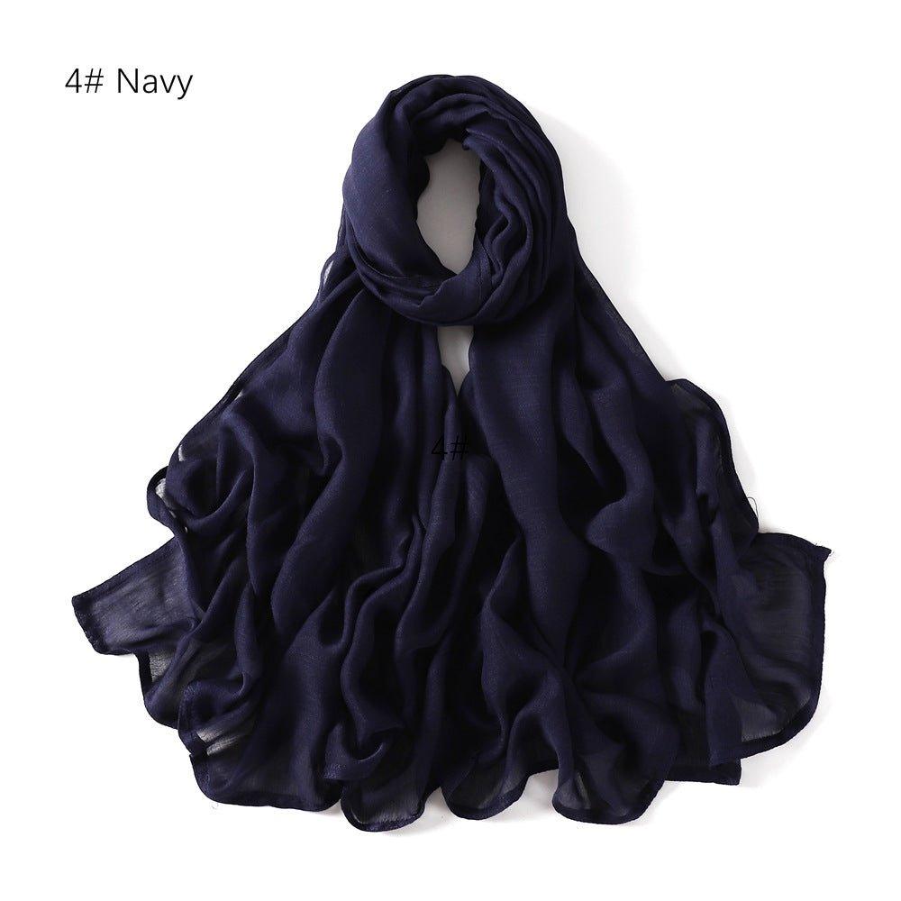 MH054 Rayon Solid Color Wide Brim Hijab