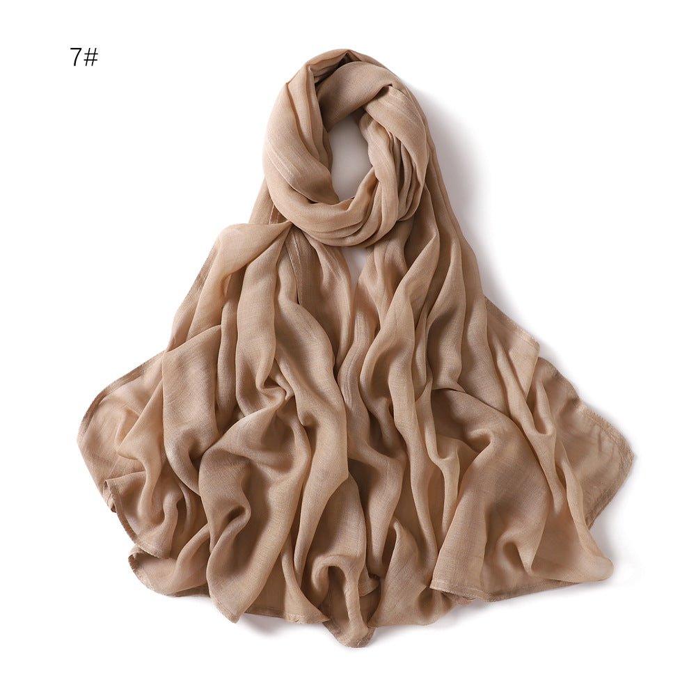 MH054 Rayon Solid Color Wide Brim Hijab